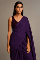 VELVET NEBULA | Mul Cotton | Indidha Saree -  VELVET NEBULA – Royal Purple Handloom Mul Cotton Saree | Lightweight & Luxe  Unveil quiet luxury with VELVET NEBULA – a handloom mul cotton saree in royal purple. Lightweight, soft, and gracefully bold.