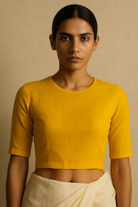 Marigold | Mul Cotton | Blouse Fabric
