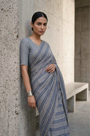 Slate Stride | Slub Cotton | Indidha Saree