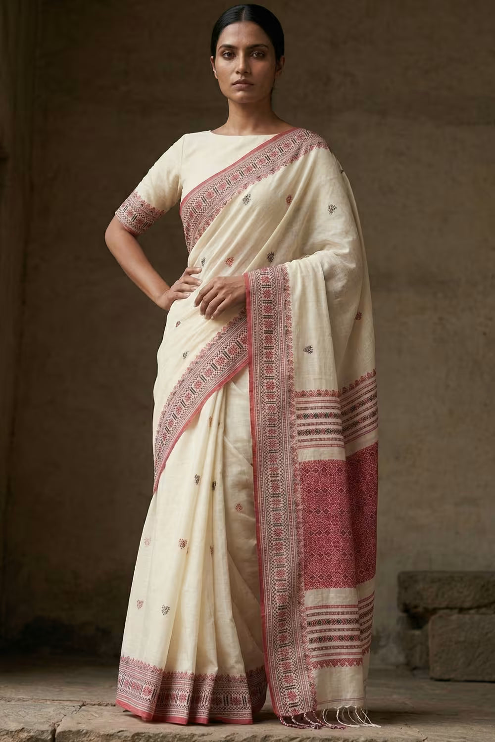 SUNDARIKA | Assam Mercerized Cotton | Indidha Saree