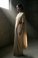 Mortar Ash | Slub Cotton | Indidha Saree