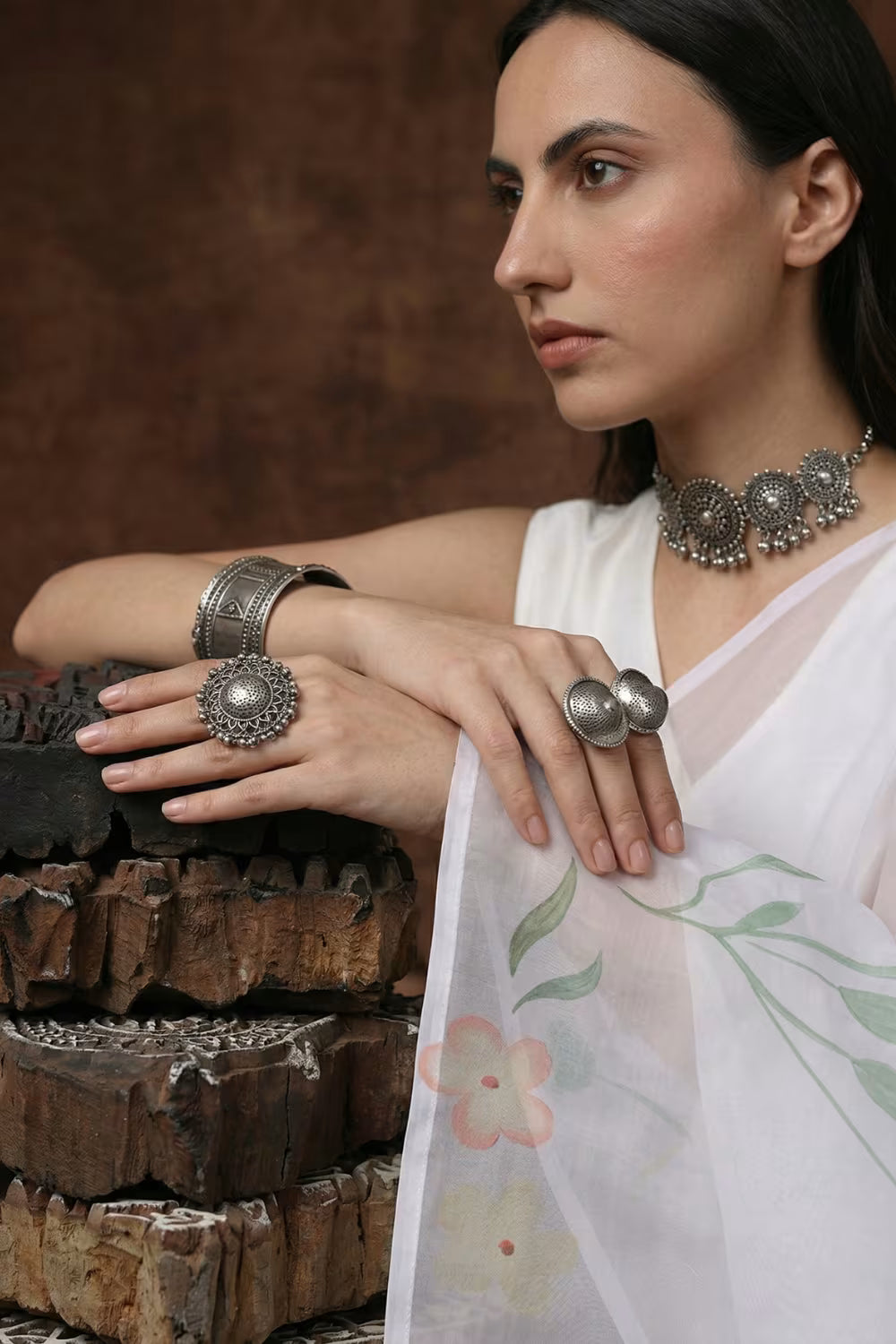 ETHEREAL PETALS | Organza | Indidha Saree