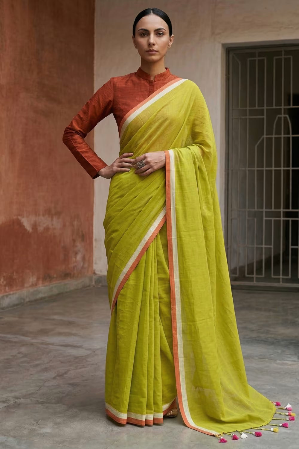 MEADOW GLOW | Mul Cotton | Indidha Saree