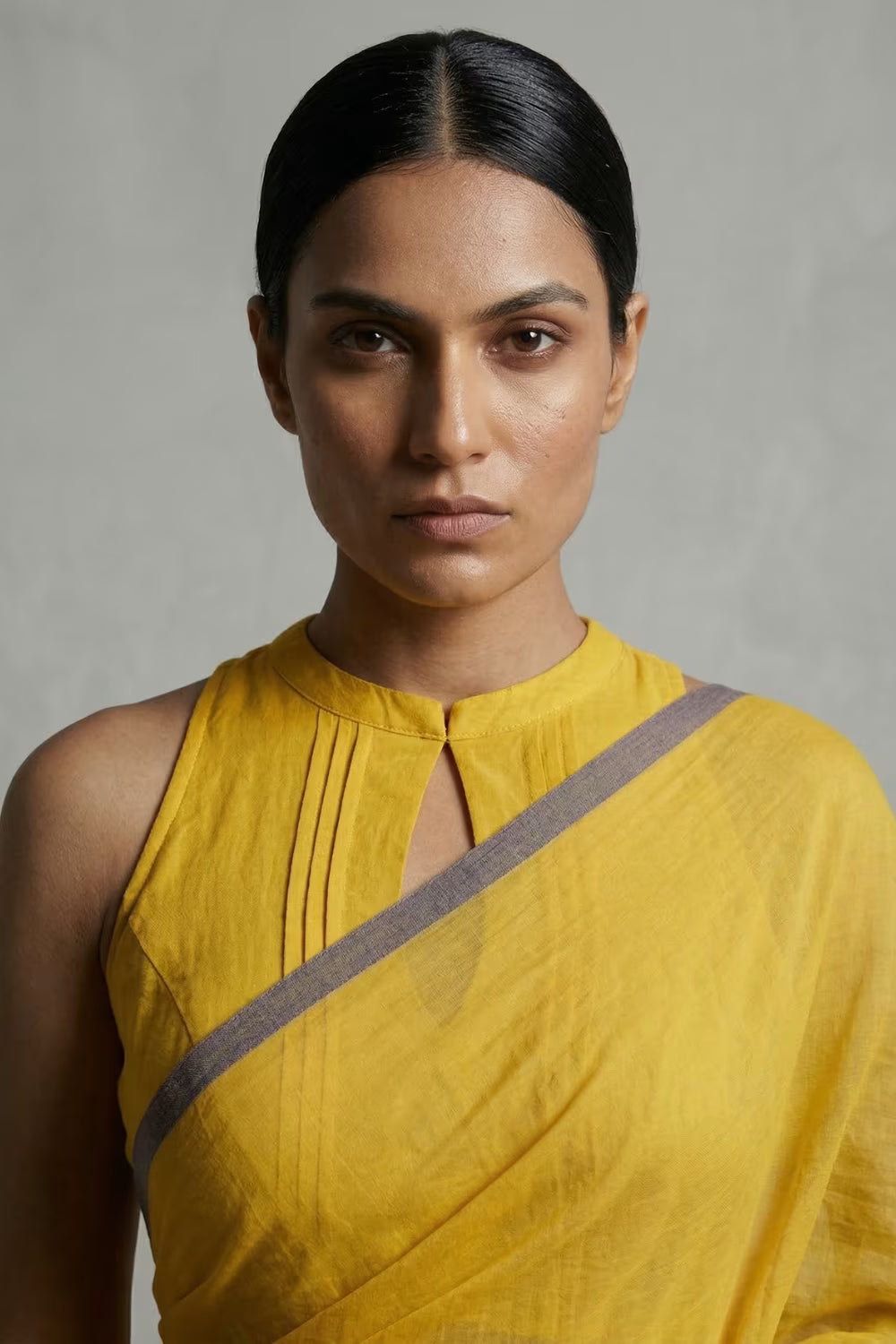 HONEYED HORIZON | Mul Cotton | Indidha Saree