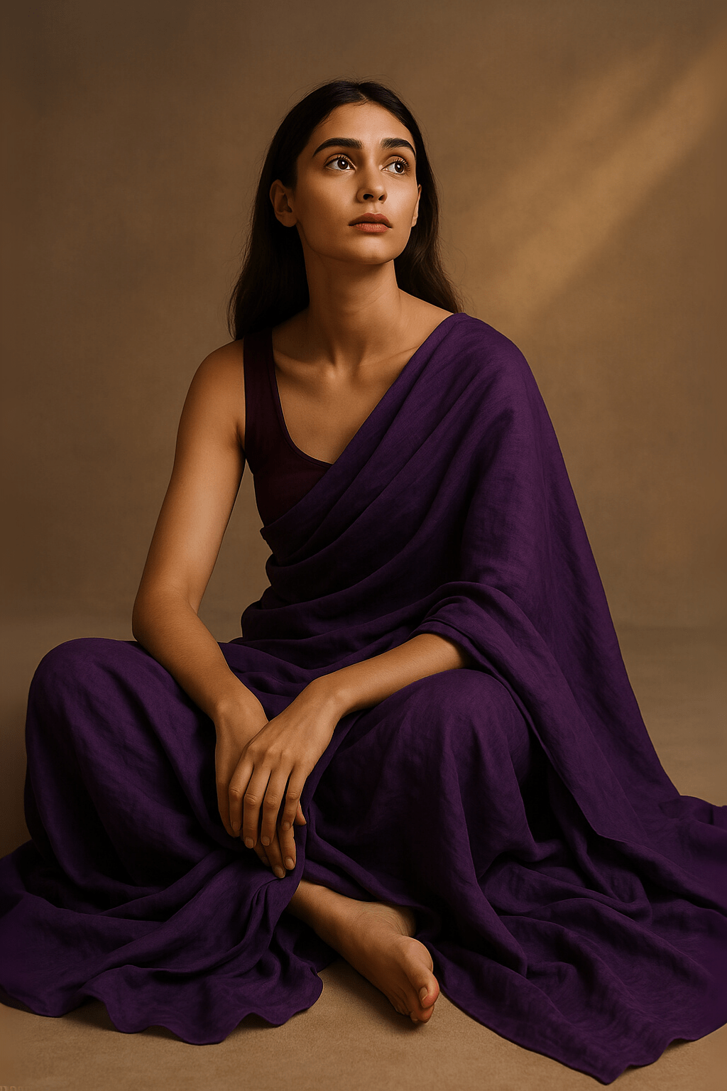 VELVET NEBULA | Mul Cotton | Indidha Saree -  VELVET NEBULA – Royal Purple Handloom Mul Cotton Saree | Lightweight & Luxe  Unveil quiet luxury with VELVET NEBULA – a handloom mul cotton saree in royal purple. Lightweight, soft, and gracefully bold.
