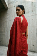 Cinnabar | Slub Cotton | Indidha Saree