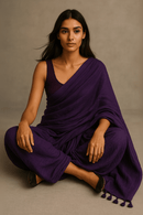 VELVET NEBULA | Mul Cotton | Indidha Saree -  VELVET NEBULA – Royal Purple Handloom Mul Cotton Saree | Lightweight & Luxe  Unveil quiet luxury with VELVET NEBULA – a handloom mul cotton saree in royal purple. Lightweight, soft, and gracefully bold.