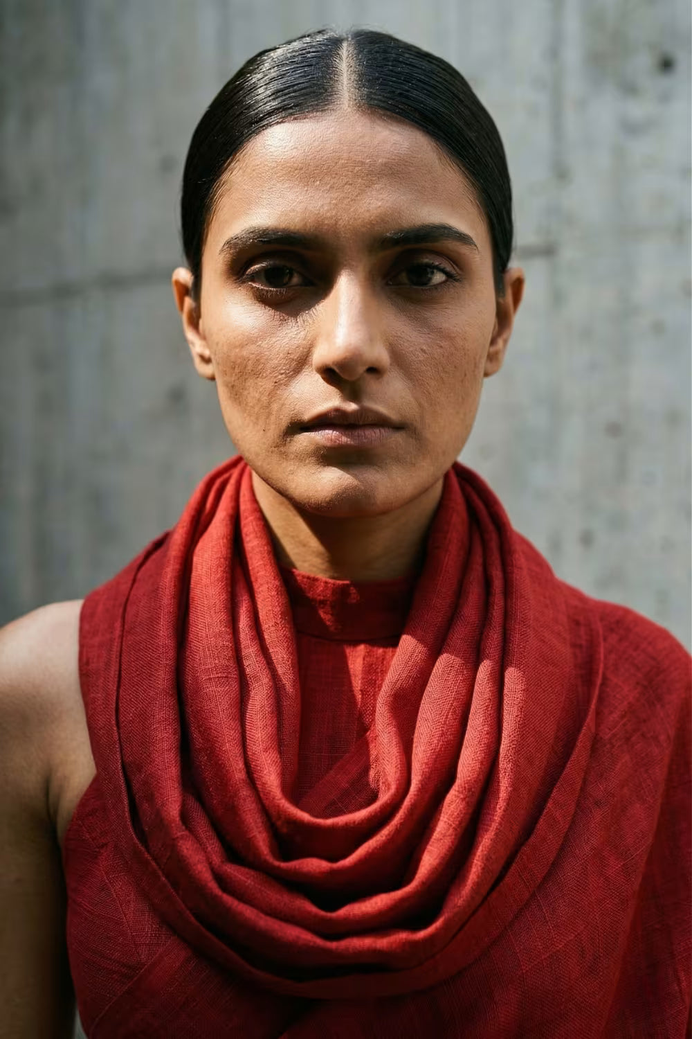 Cinnabar | Slub Cotton | Indidha Saree