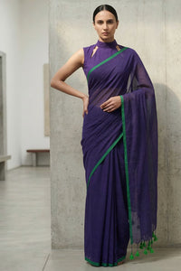 MIDNIGHT ELEGANCE | Mul Cotton | Indidha Saree