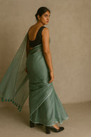Shibui Sage | Handloom Mul Cotton | Indidha Saree