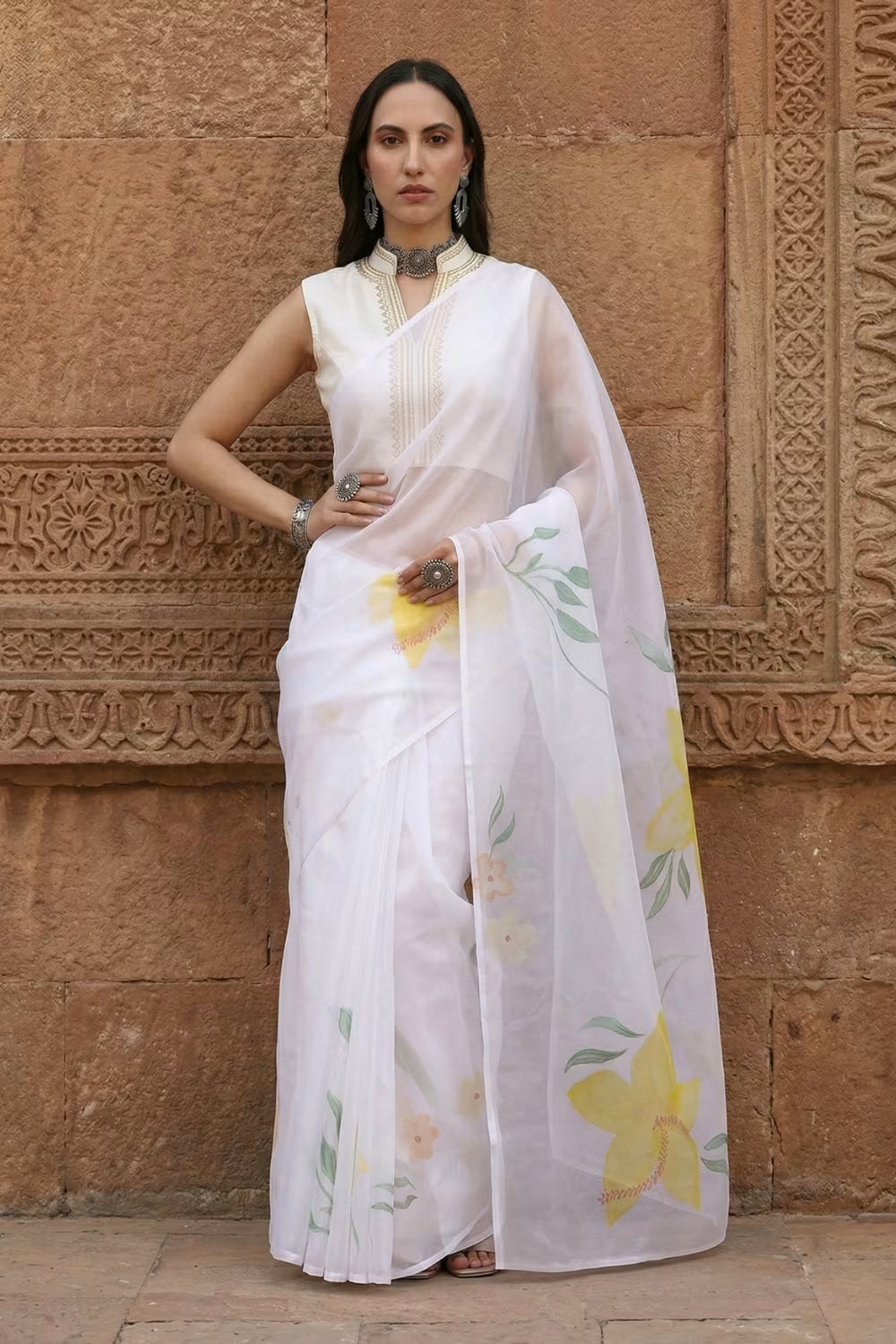 ETHEREAL PETALS | Organza | Indidha Saree