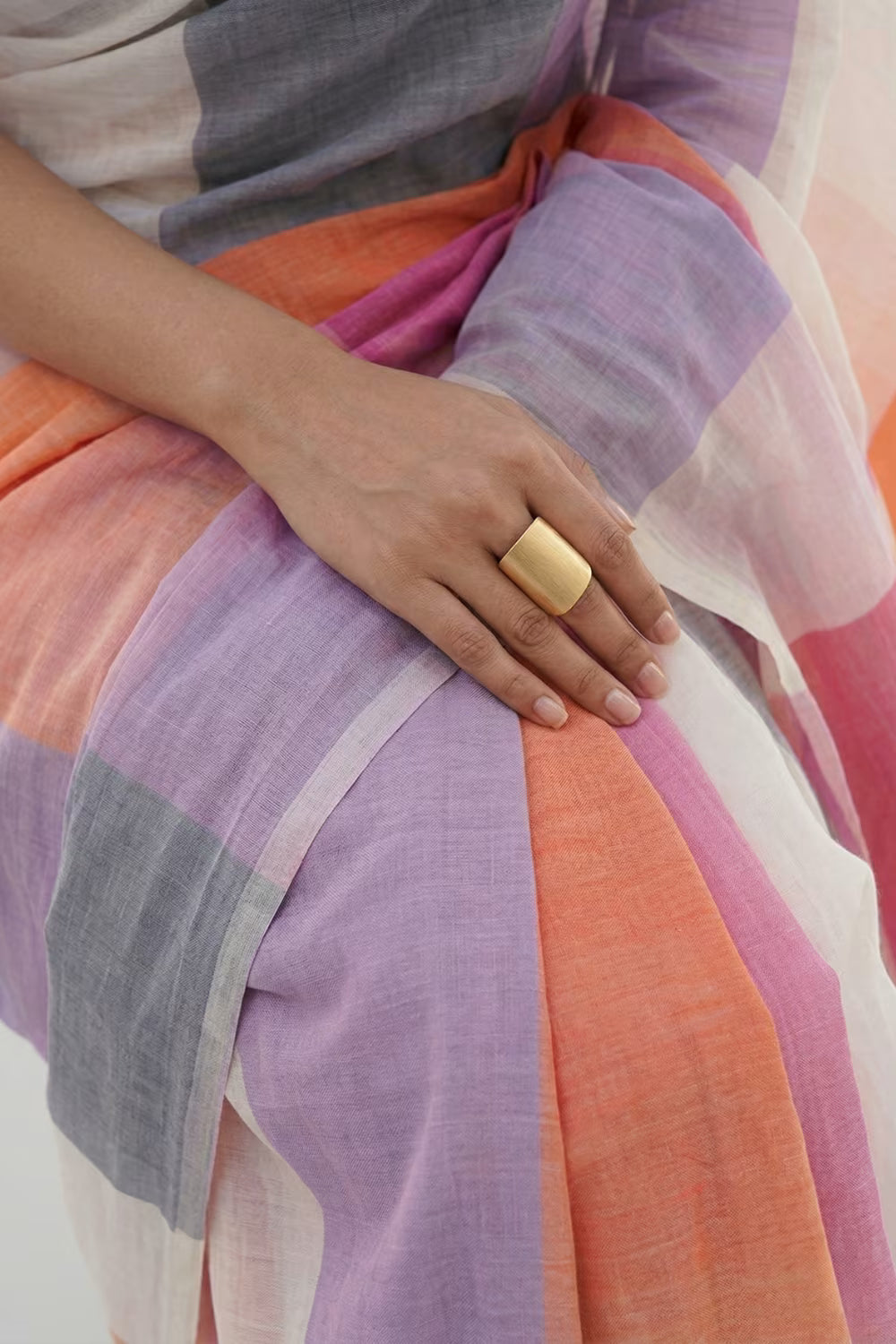 ROSEWOOD | Textured Cotton | Indidha Saree