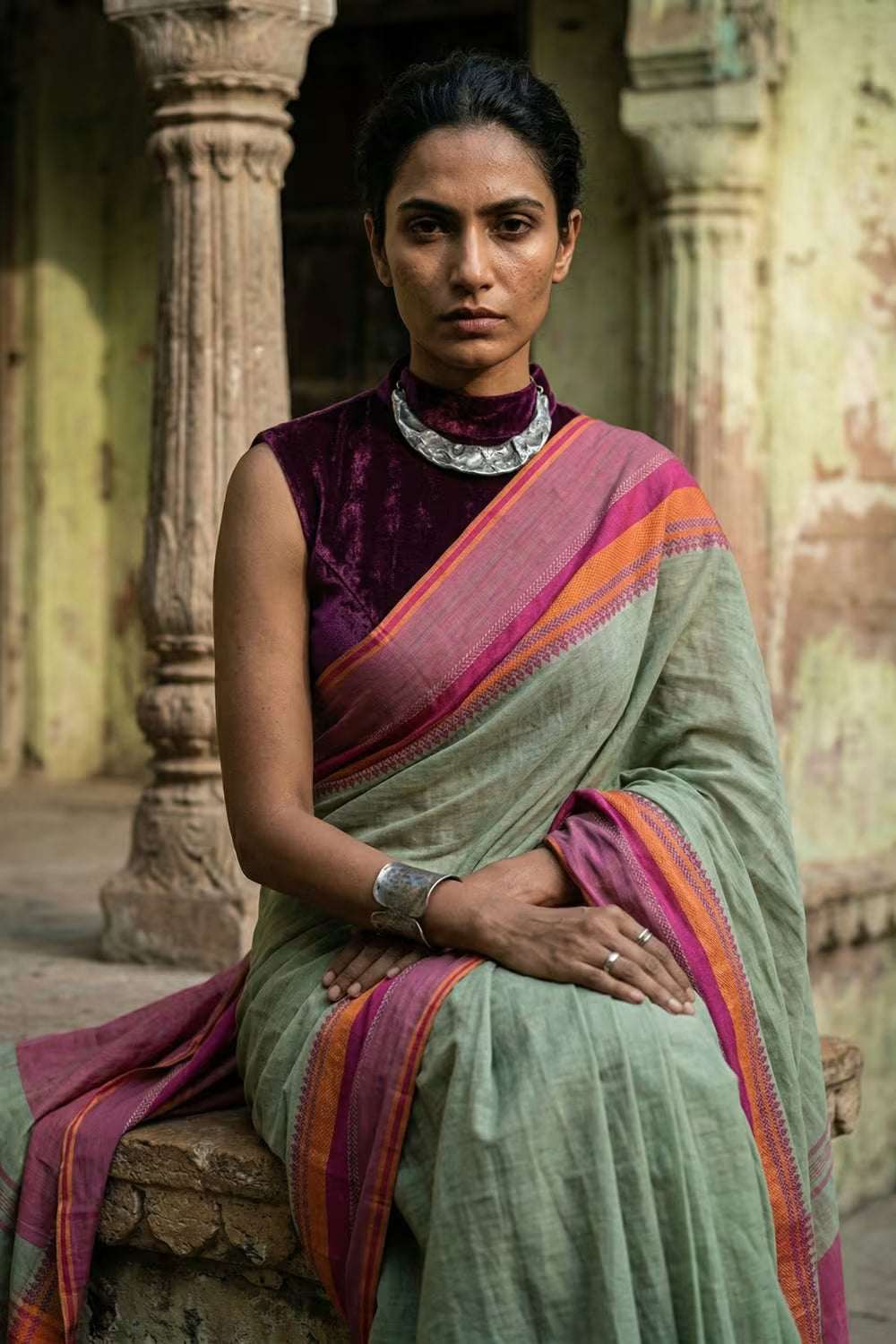 PINK SUNSET | Cotton | Indidha Saree
