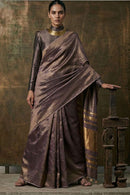 Noor-e-Neelam | Linen Tissue | Indidha Saree