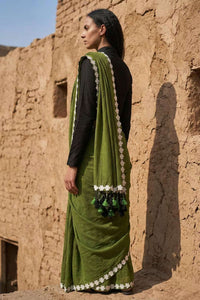 GREEN BLOSSOMES | Mul Cotton | Indidha Saree