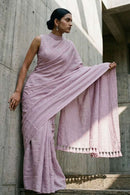 Ash Amethyst | Slub Cotton | Indidha saree