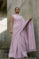 Ash Amethyst | Slub Cotton | Indidha saree