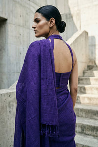 Raw Grid | Slub Cotton | Indidha Saree