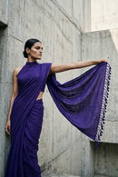Raw Grid | Slub Cotton | Indidha Saree