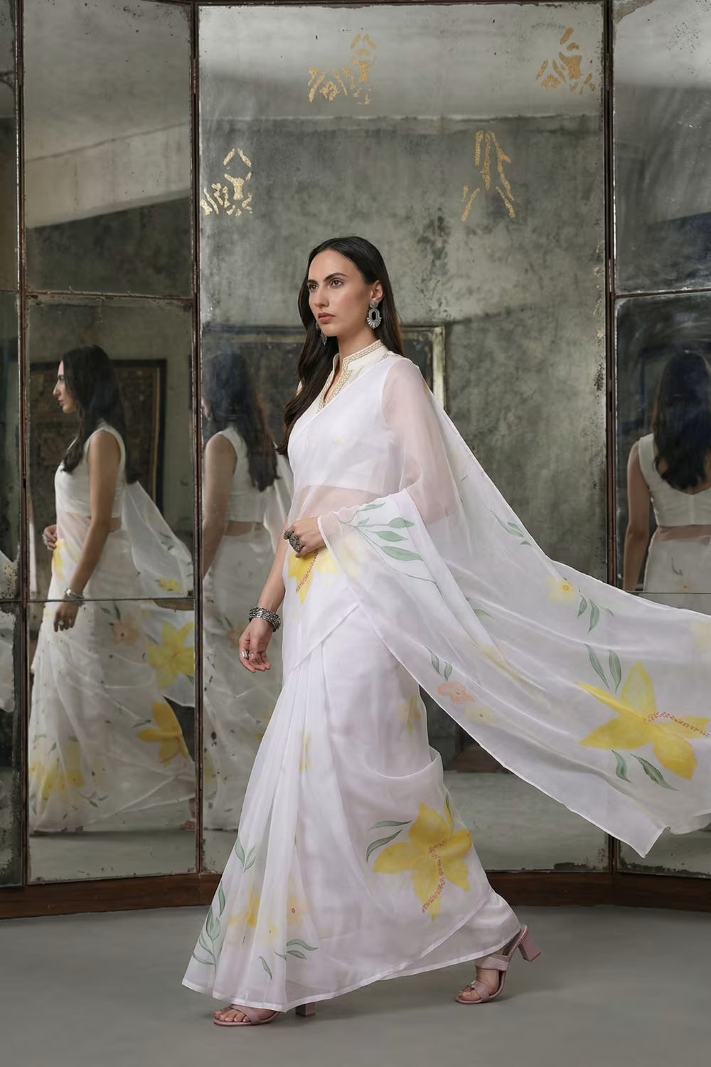 ETHEREAL PETALS | Organza | Indidha Saree