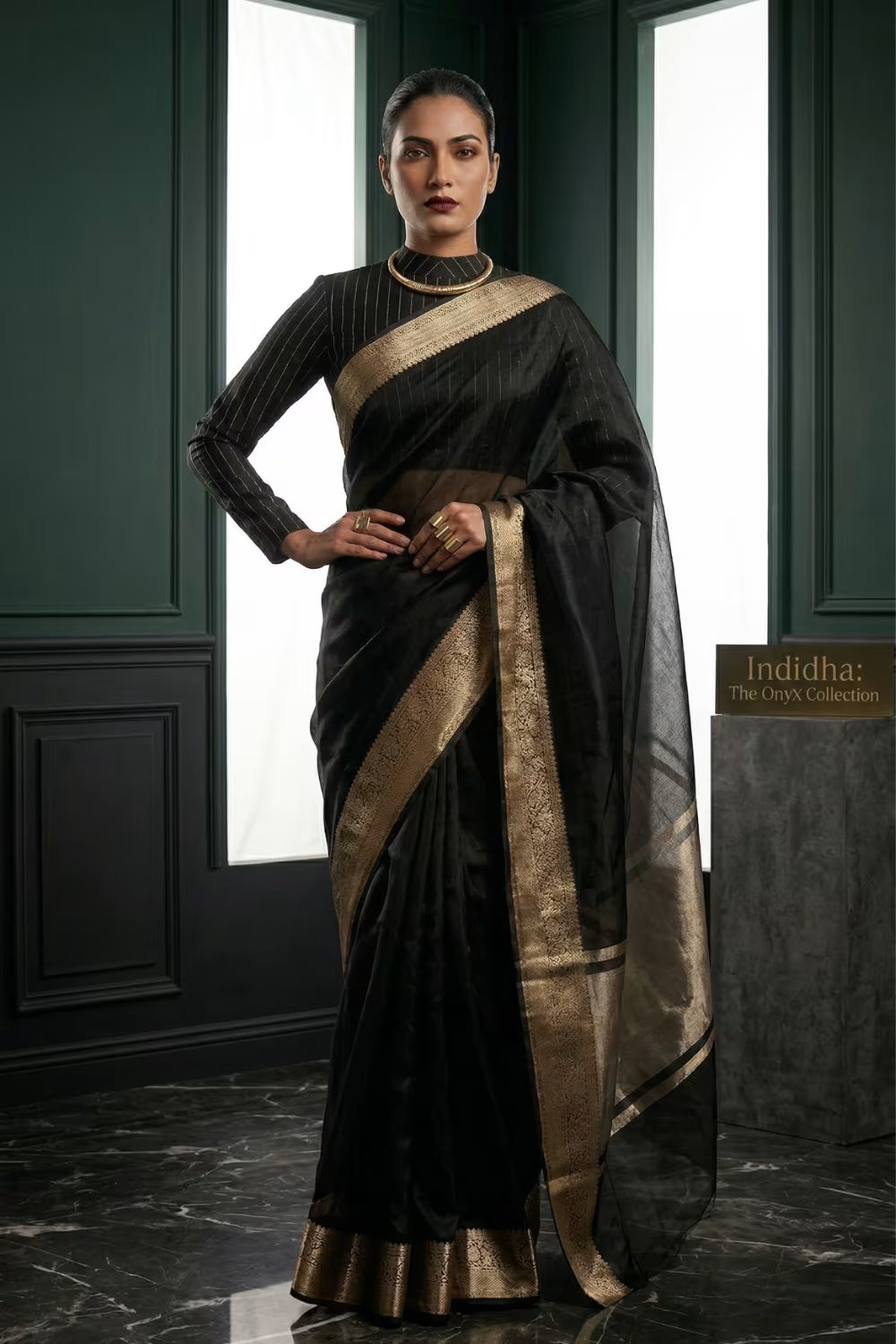 KOHINOOR | Organza with Banarasi Border | Indidha Saree