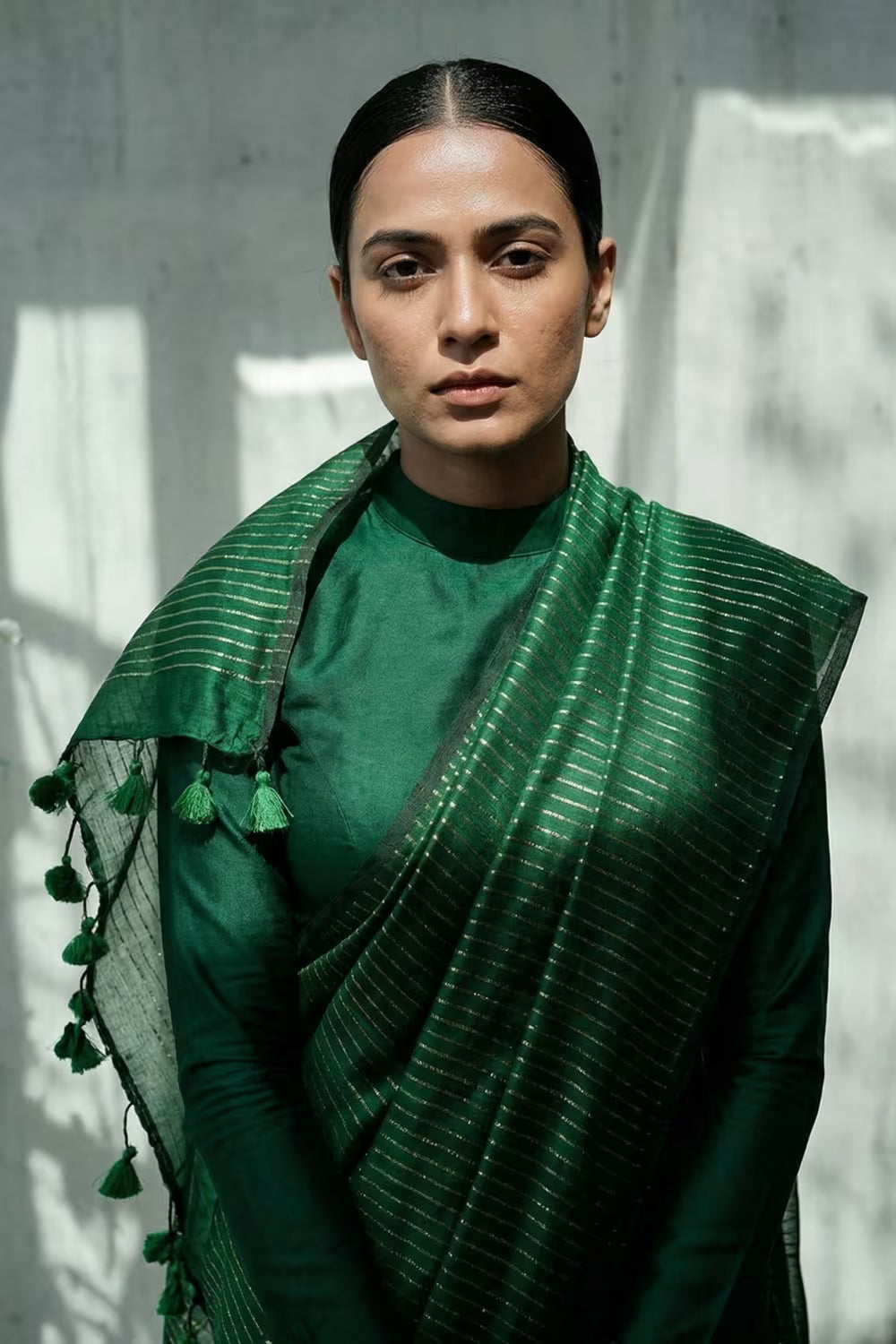 EMERALD ENCHANTMENT | Cotton | Indidha Saree