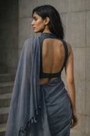 Evening Mist | Mul Cotton | Indidha Saree