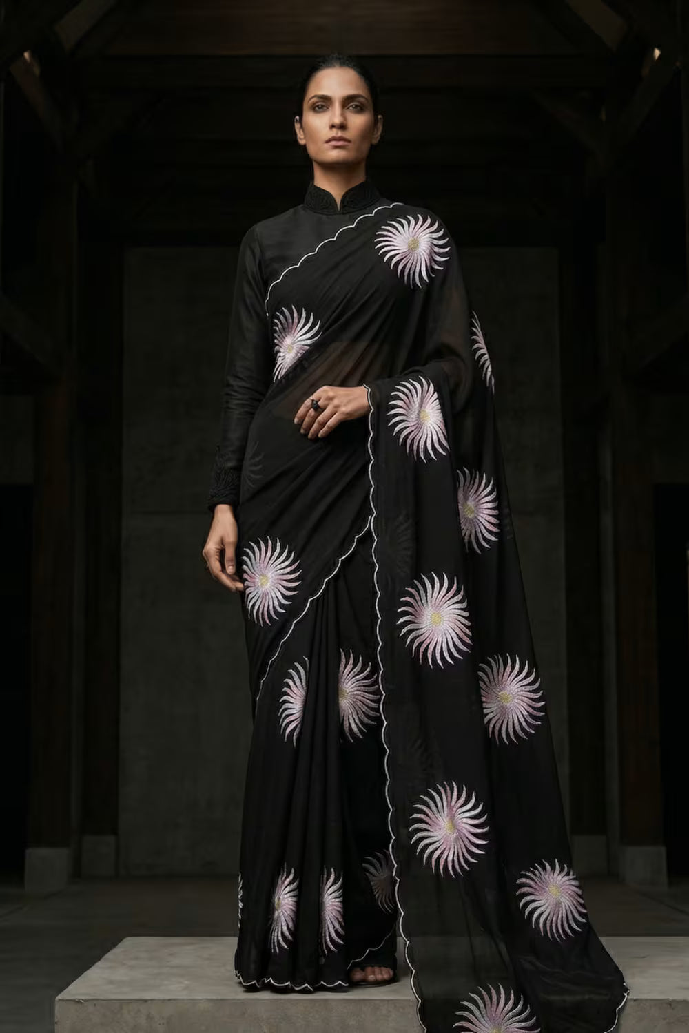 RAVEN ROSE | Chiffon | Indidha Saree