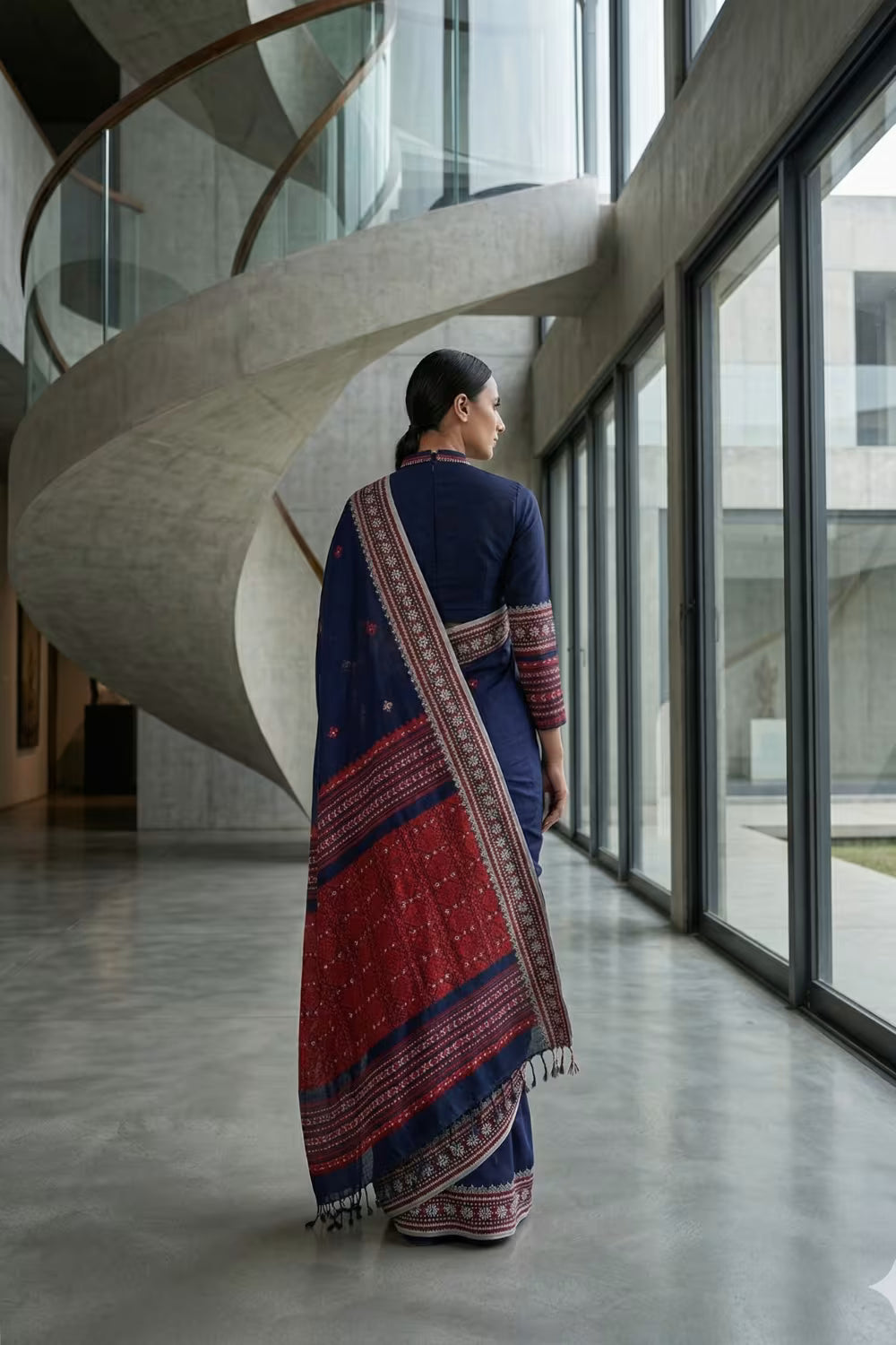 REGAL REVERIE | Asam Mercerized Jamdani | Indidha Saree