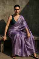 LUSTROUS MOONLIT | Handloom Tissue | Indidha Saree