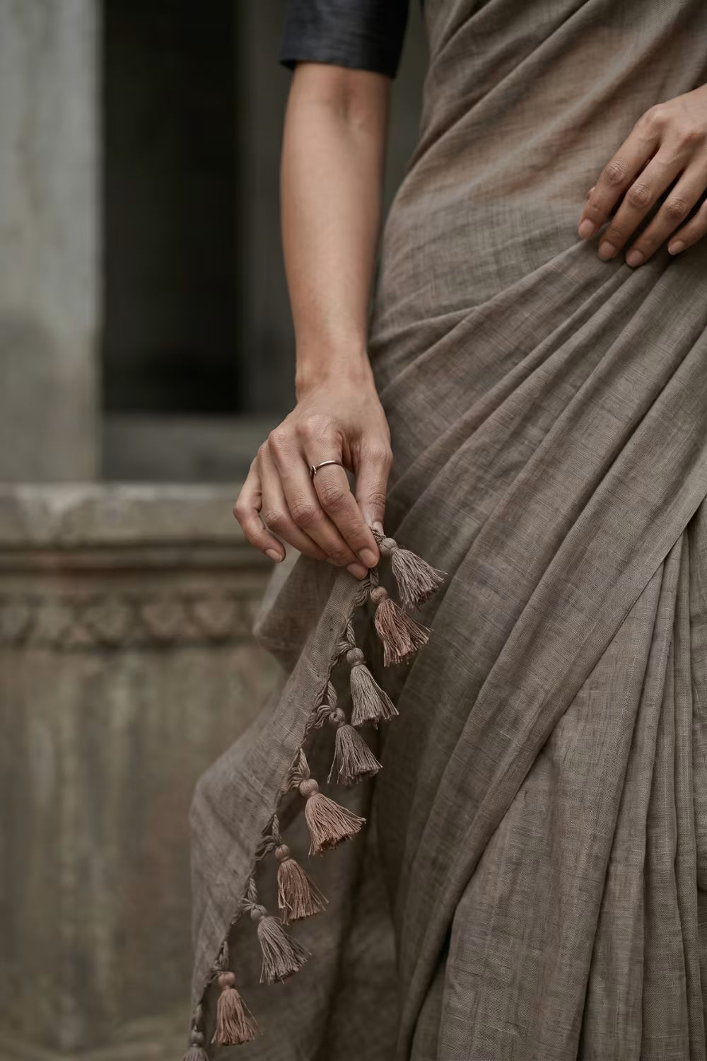 Stone Mist | Cotton | Indidha Saree
