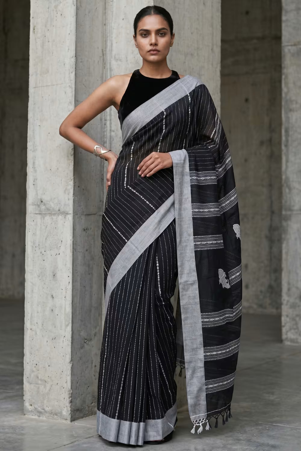 SHYAMAL REKHA | Cotton | Indidha Saree