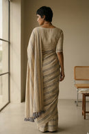 Chalk & Slate | Slub Cotton | Indidha Saree