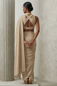 Oatline | Slub Cotton | Indidha Saree