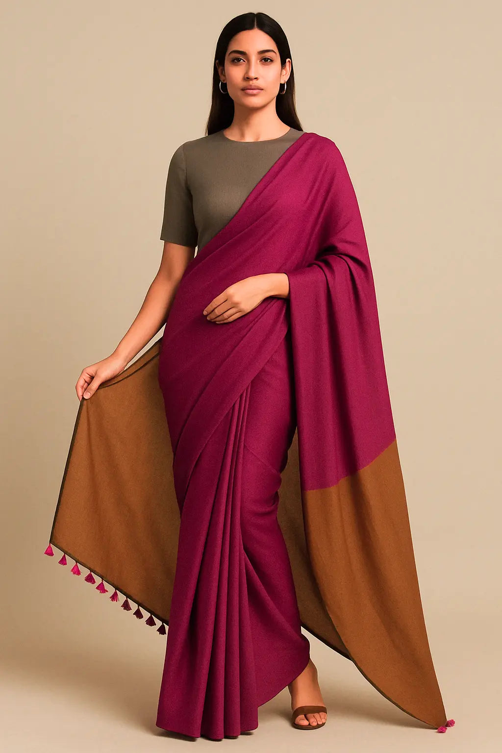 MAGENTA MUSE | Cotton | Indidha Saree
