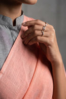 Stark Coral | Mul Cotton | Indidha Saree