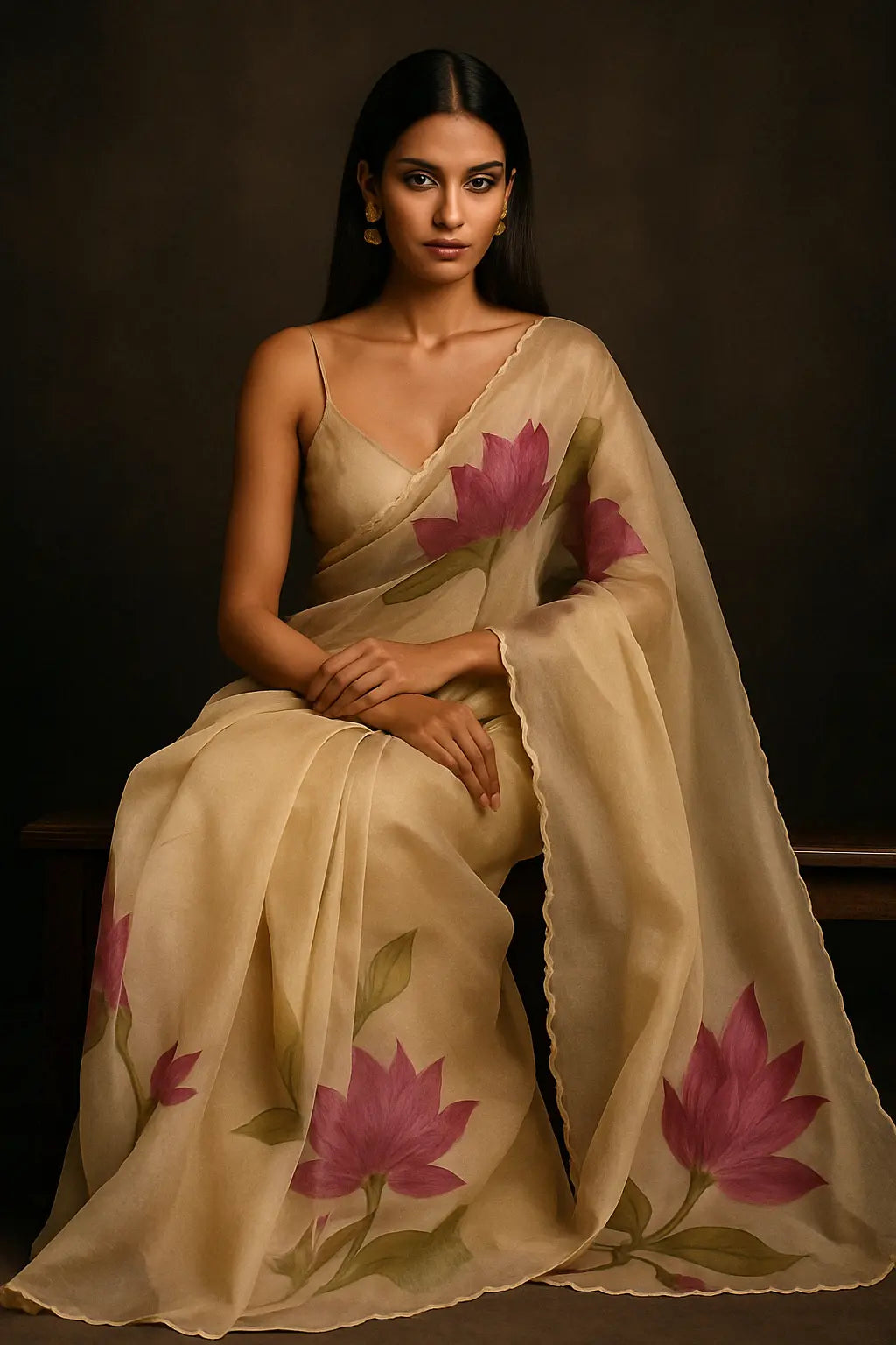 MADAM METALLIC  | Organza | Indidha Saree