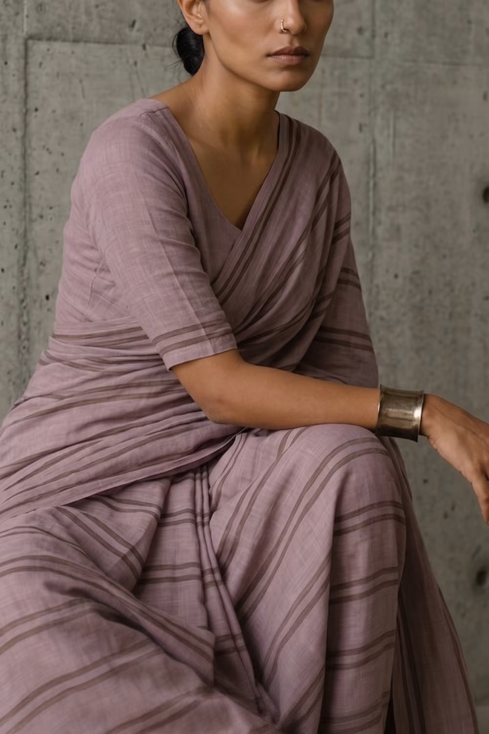 Dust Stride | Slub Cotton | Indidha Saree
