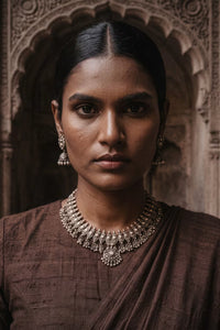 Dark Espresso | Slub Cotton | Indidha Saree