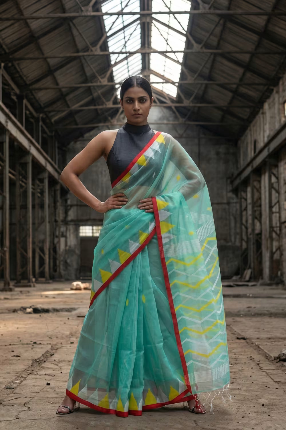MANJARI | Jamdani Silk | Indidha Saree