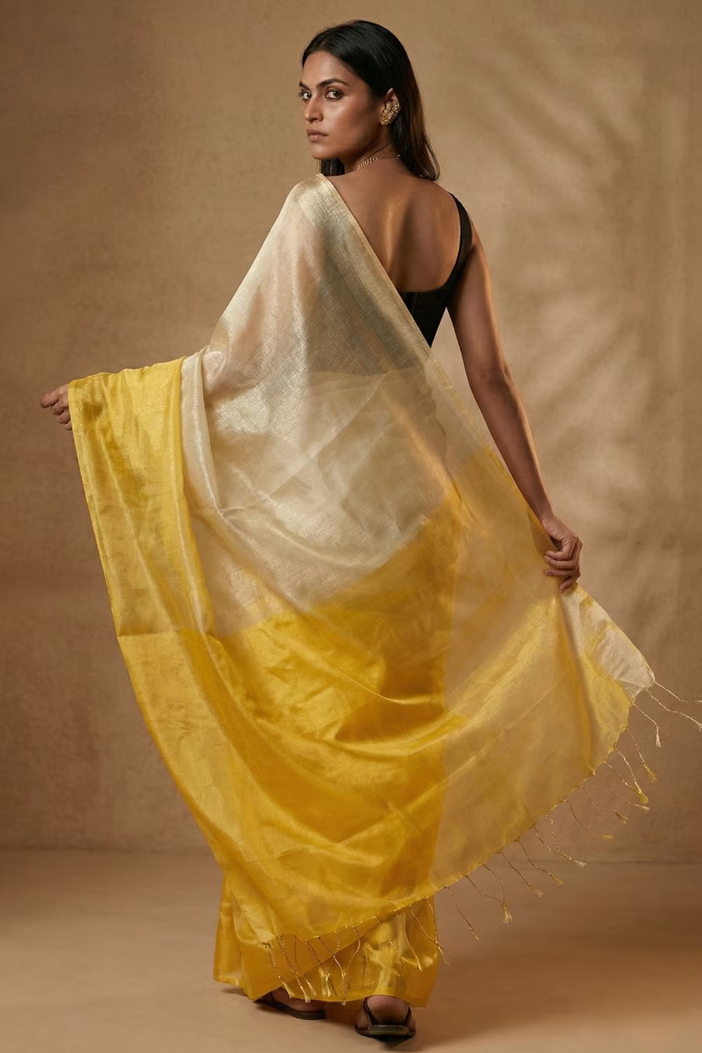 HONEYDEW | Handloom Tissue | Indidha Saree