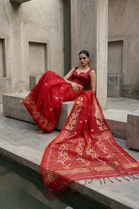 SUHANI SAAZ | Muslin Jamdani | Indidha Saree