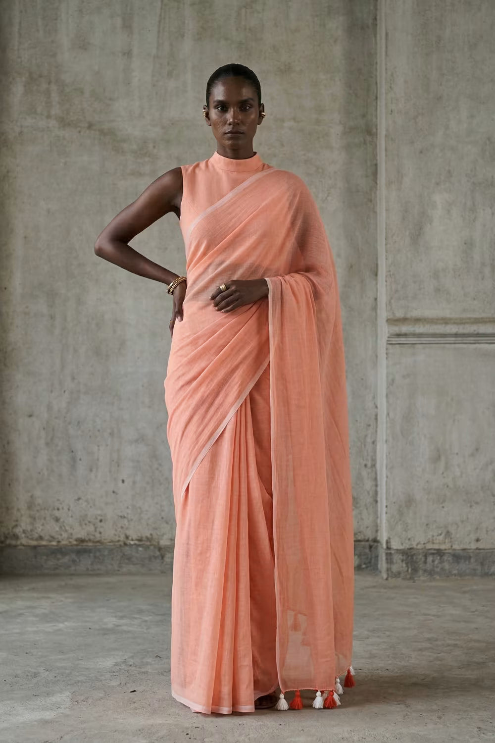 RANGREZ ROSE | Mul Cotton | Indidha Saree