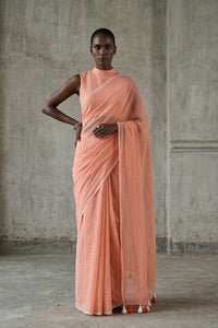 RANGREZ ROSE | Mul Cotton | Indidha Saree