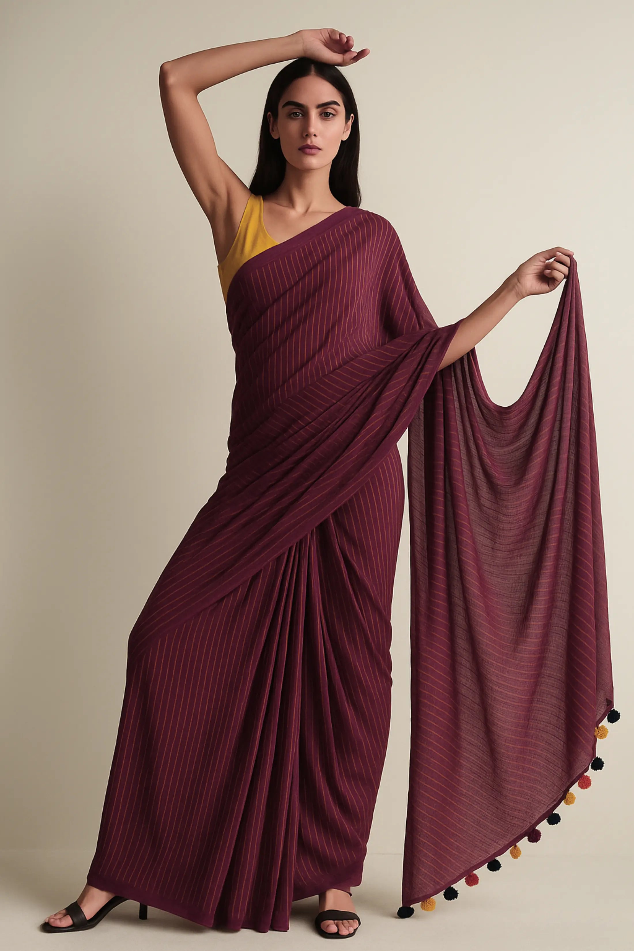 RANGOLI RHYTHM | Mul Cotton | Indidha Saree