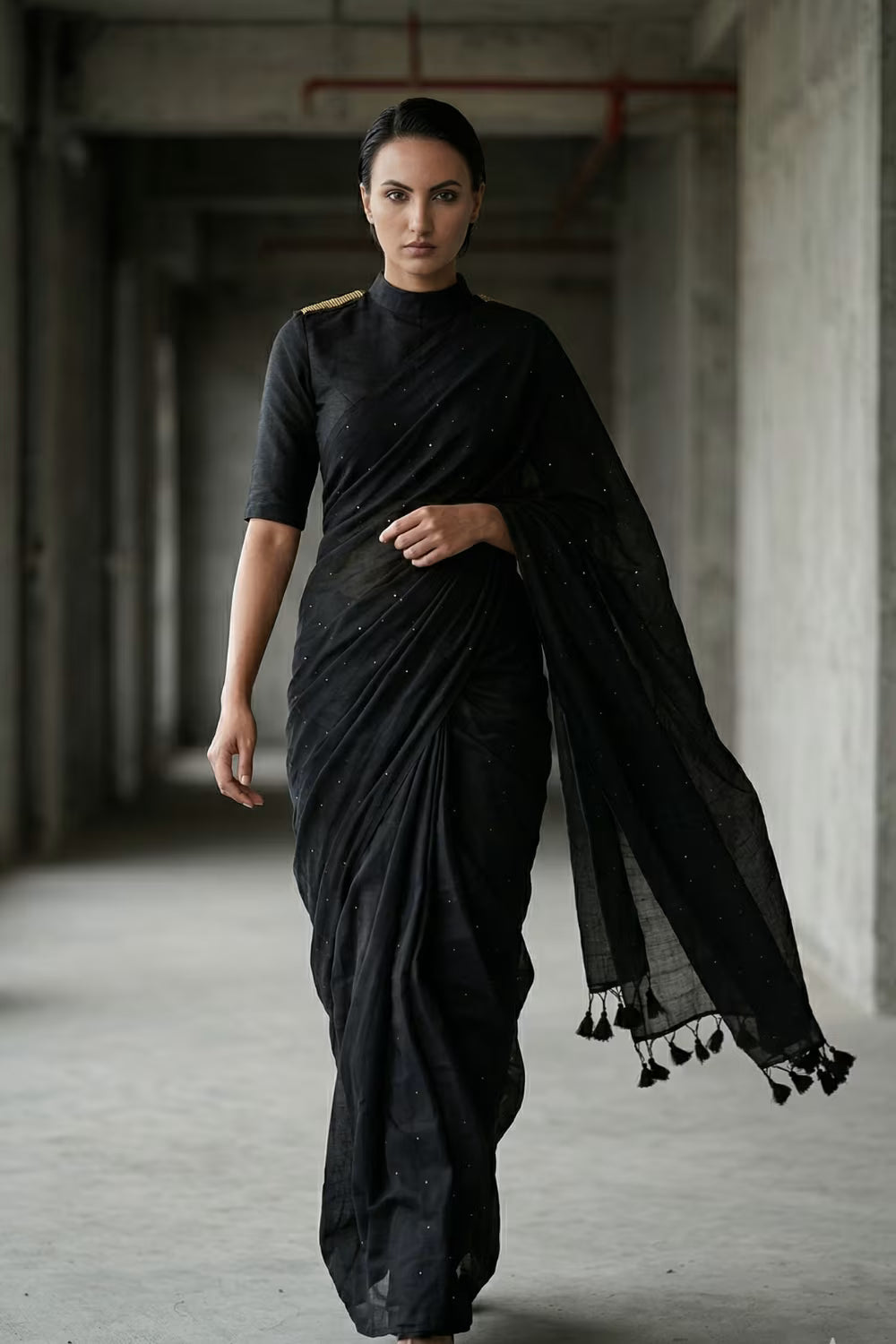 SIYAH SIREEN | Pure Cotton | Indidha Saree