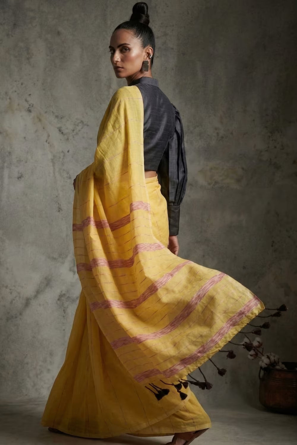 MODERN MARIGOLD | Pure Cotton | Indidha Saree