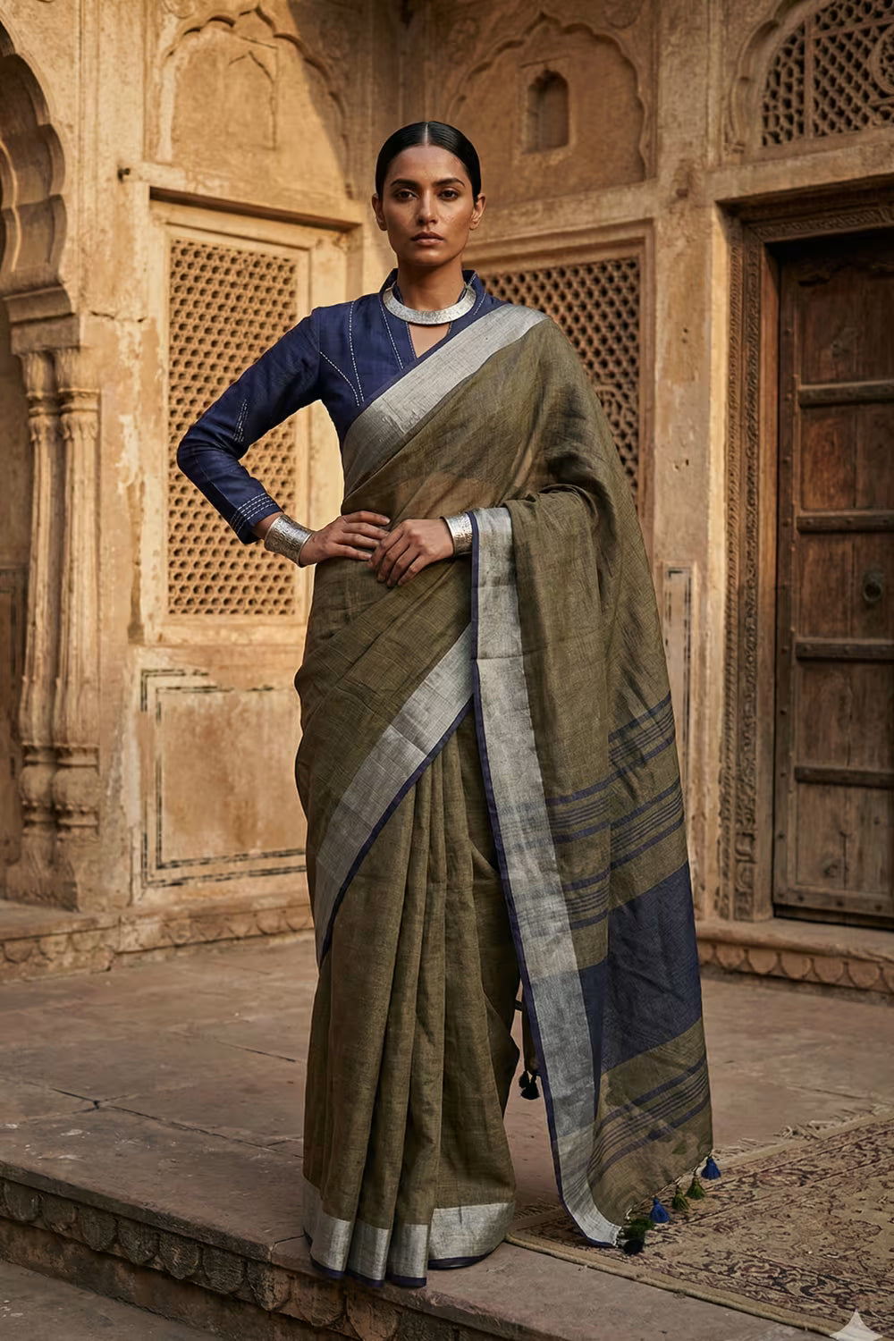 PASTEL EMBER | Linen by Linen | Indidha Saree