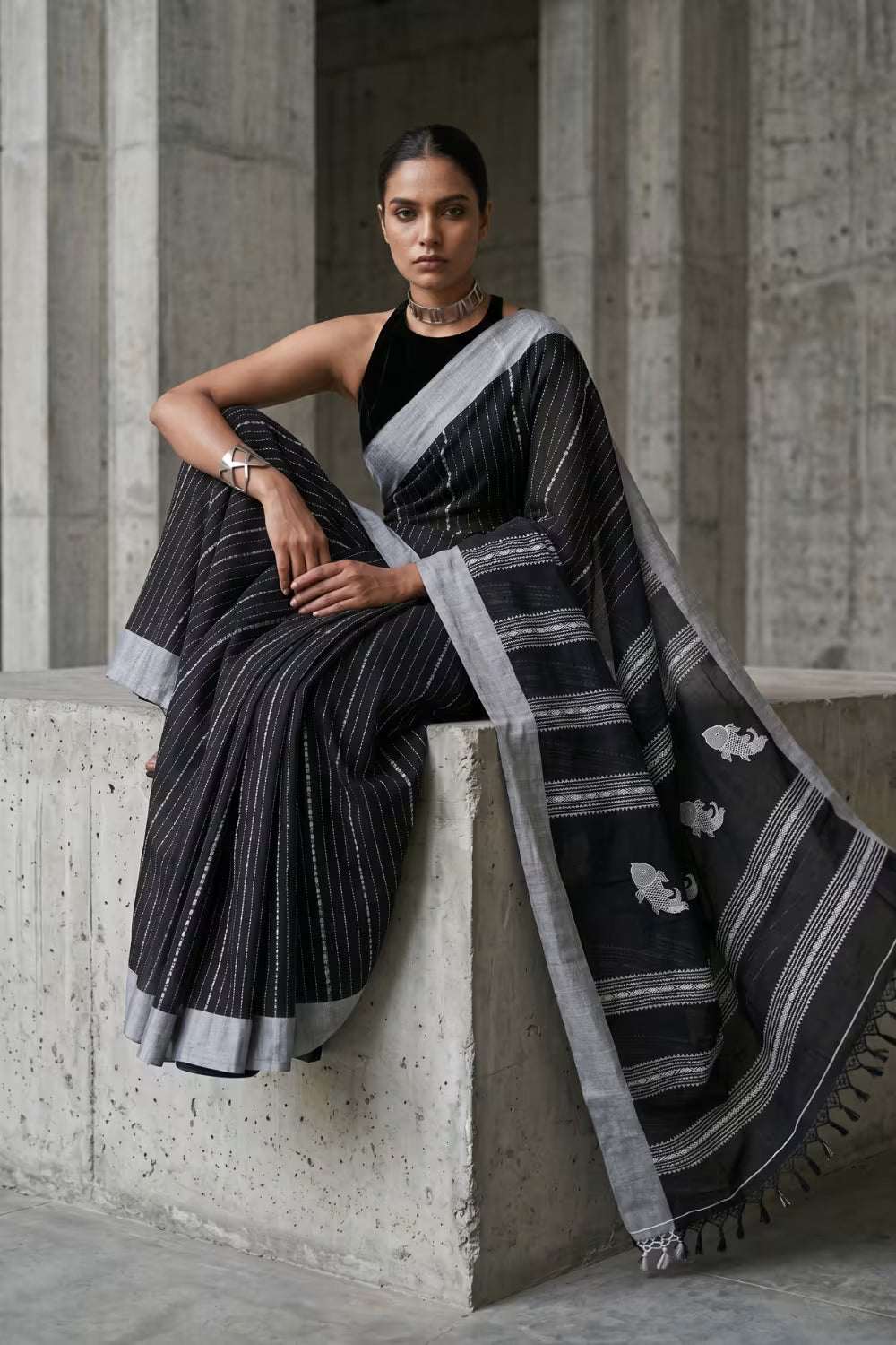 SHYAMAL REKHA | Cotton | Indidha Saree
