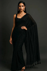 SIYAH SIREEN | Pure Cotton | Indidha Saree -  Shop Siyah Sireen Saree – Classic Black Elegance  Siyah Sireen Pure Cotton Indidha Saree – Experience the mystery of Siyah Sireen, a pure cotton saree that defines sophistication in black.